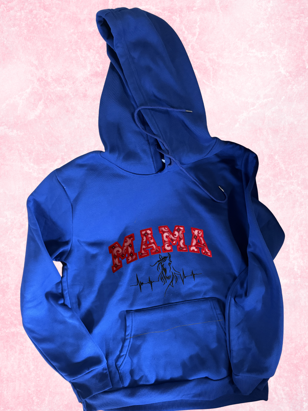 Custom Mama Applique Embroidered Hoodie