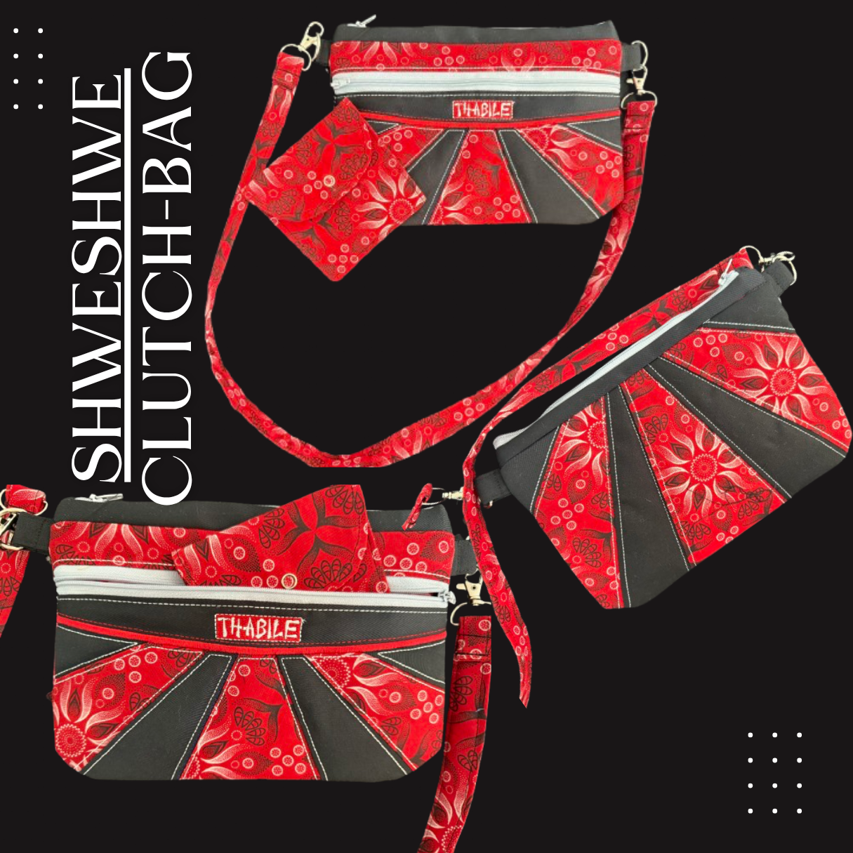 Shweshwe Clutchbag with Sling